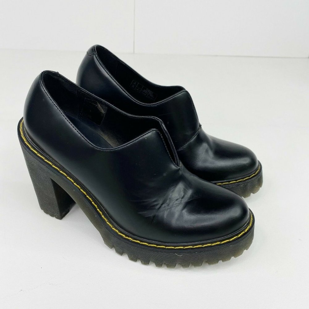 Dr Doc Martens Cordelia Leather Chunky Platform Heels Shoes UK 5 EU 38 US 7